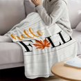 thumbnail image 3 of Hello Fall Blanket Soft Cozy Warm Throw Blanket for Couch, Plush Fuzzy Flannel Fleece Blankets for Sofa, Thanksgiving Vintage Maple Leaf Autumn Wooden Bed Blankets Lightweight Gifts for Men, 50"x80", 3 of 9
