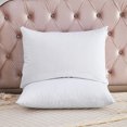 thumbnail image 2 of Protectores de almohada de lujo, 2 piezas, 50 x 70 cm, diseño inspirado en la alta densidad de hilos, fundas de almohada impermeables y transpirables (blanco), 2 of 5