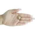 thumbnail image 6 of 10K Yellow Gold Genuine Diamond Mens Roaring Lion Round Medallion Pendant 1/4 CT, 6 of 6