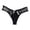 Black, variant on Women's Underwear Open Lace Solid Color T-Shirt Style Transparent Thong Pantie for Women Black S