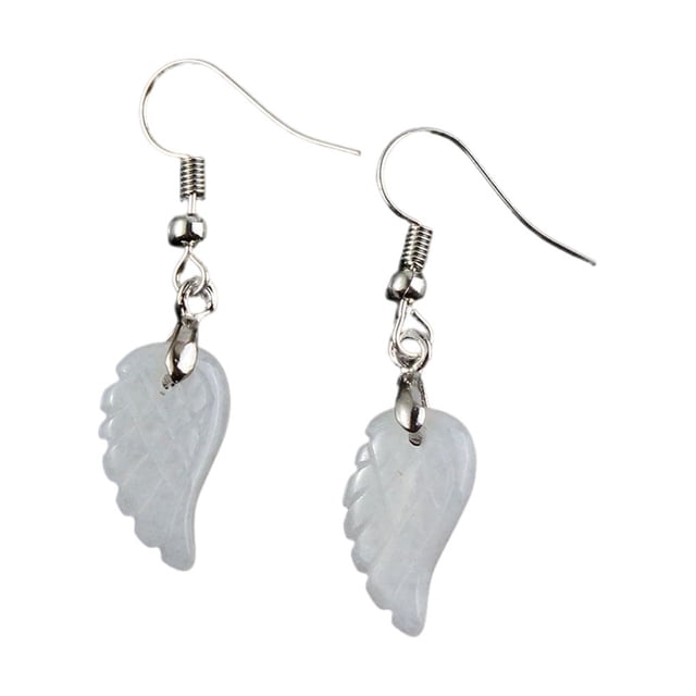 Minnieouse 1 par de pendientes de perlas, pendientes de tuerca, joyería de moda, mano de obra, regalo dulce ligero, ala de Ángel tallada a Type3 NO3