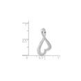 thumbnail image 4 of 14k White Gold Heart Infinity Pendant Necklace for Women, Modern Minimalist Jewelry with Open Design Symbolizing Eternal Love and Unity, Elegant for Everyday Wear or Special Occasions, 4 of 6
