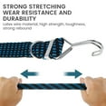 thumbnail image 2 of 4Pcs Elastic Bungees Cords with Hooks Wide Flat Bungee Cords Heavy Duty Elastic Rope Luggage Bungee Straps for Bike Motorcycle Car Caravan Trunks Camping RVs Luggage Roof Racks, 2 of 7