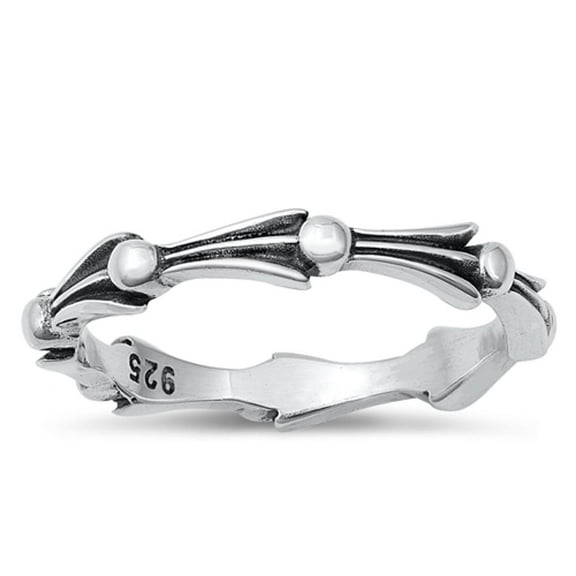 Badminton Birdie Arrow Ring .925 Sterling Silver Band Jewelry Female Male Unisex Size 9