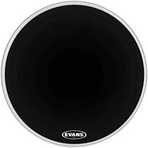EVANS MX2 Black Marching Bass Drum Head Black 28 in.