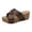 Brown, variant on Women's Platform Wedge Sandals Cork Chunky Heels Slip On Platform Slides Dress Shoes Fashion Studded Open Toe Casual Beach Sandals Black Size 9.5