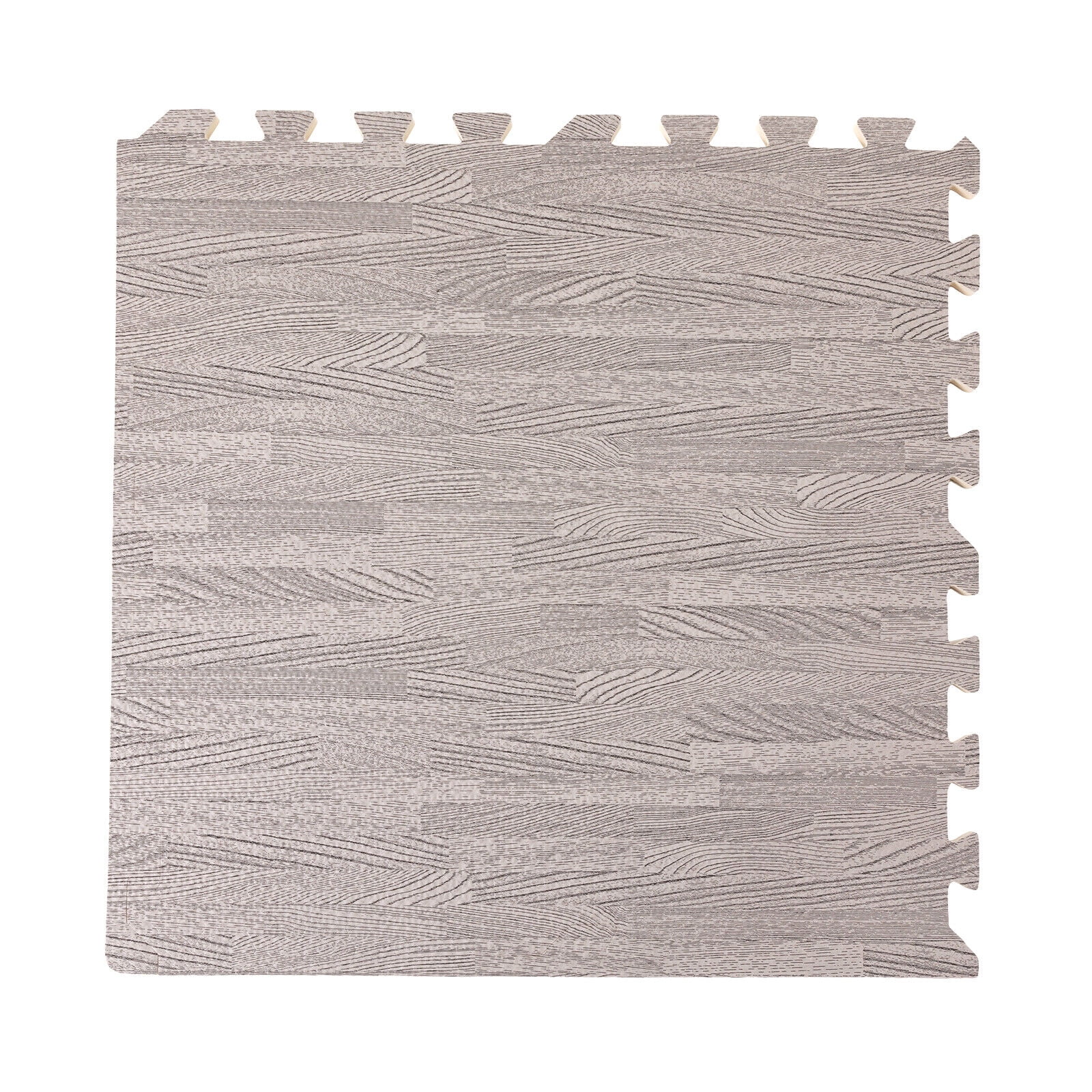 25pcs Wood Grain Interlocking Foam Tiles 10mm Thick for Indoor - 24x24in Square Foam Tiles Area Rugs Carpet Joint Floor Mat Eva 97 Sq ft Gray Puzzle Floor Exercise Mat