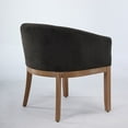 thumbnail image 5 of Homy Casa Modern Black Upholstered Accent Chair, Dining Vanity Chair with Solid Wood Legs, 5 of 7