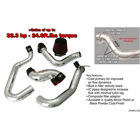 Injen 03-06 Evo 8/9/MR Cast Aluminum Intake System w/ Full Intercooler Piping Black Short Ram