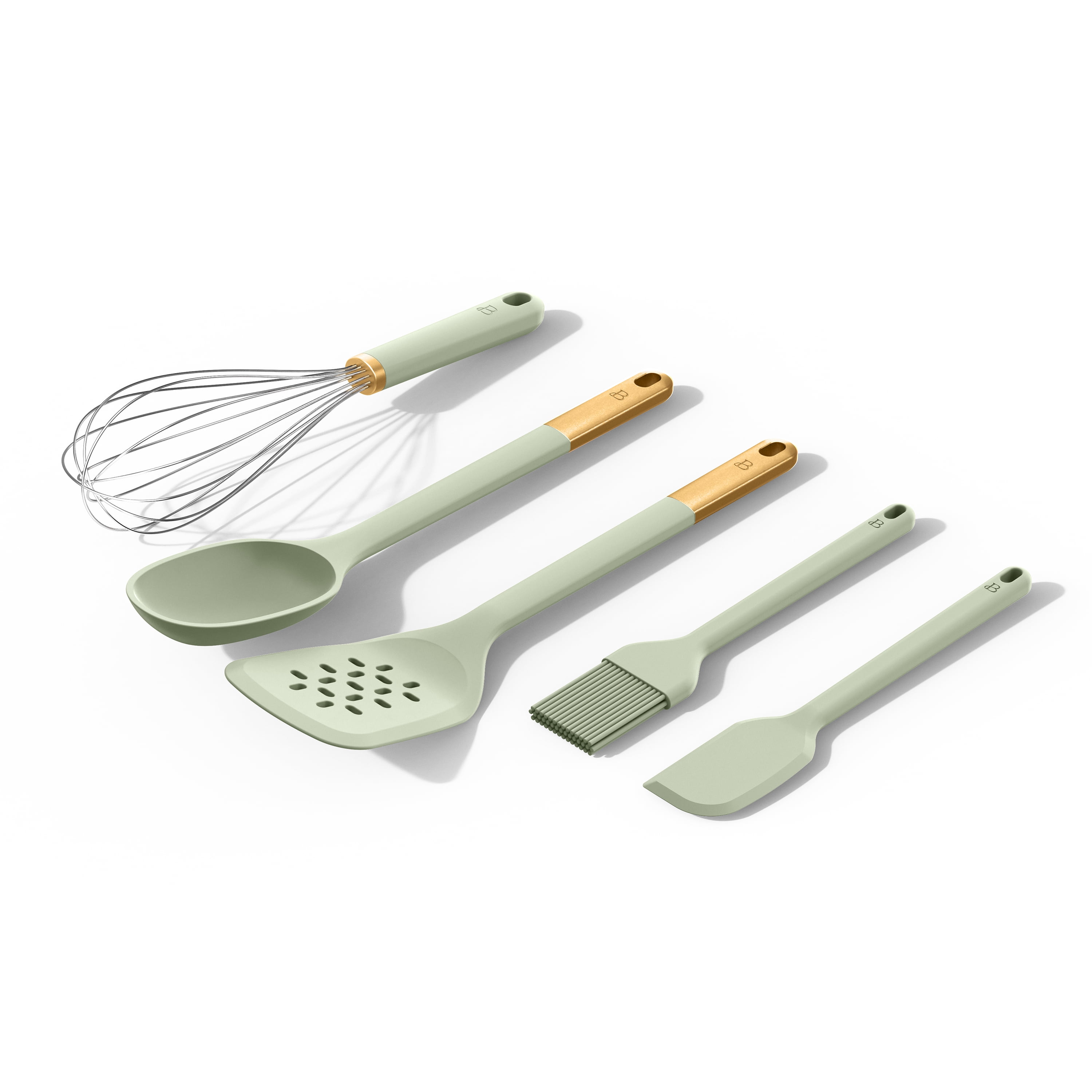 Beautiful 5-Piece Kitchen Tool Set, Sage Green by Drew Barrymore