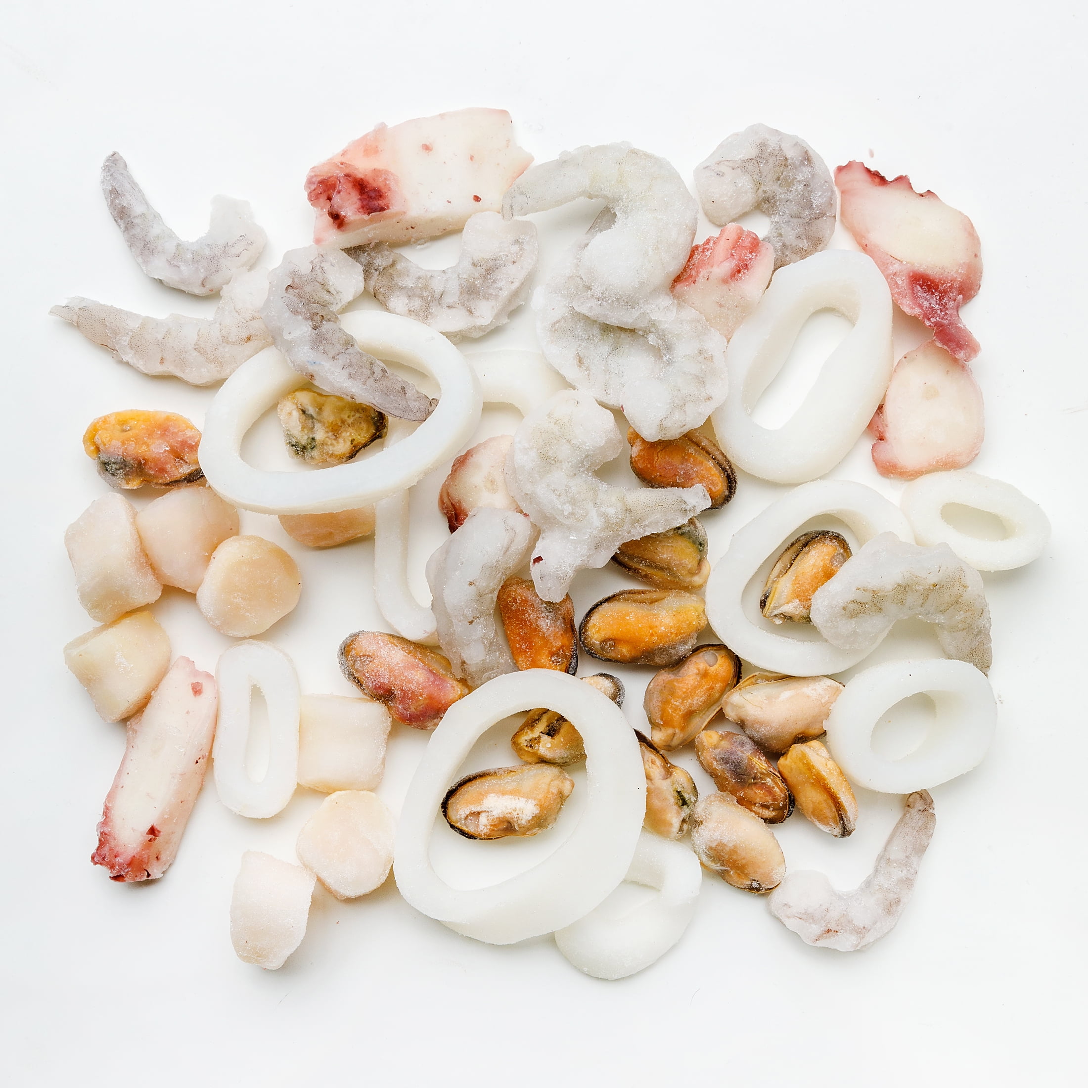 Great Value Frozen Seafood Mix with Squid, Mussels, Shrimp, and Scallops, 20 oz Gluten-Free