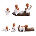 thumbnail image 2 of Buddha Monks Statues Miniature Figurines Showpiece for Wall Shelf Table Desktop Car Dashboard Decoration Home Office Decor (Set of 5), 2 of 8