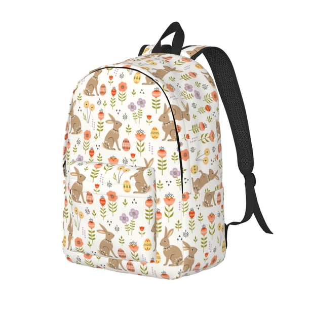 Fotbe Happy Easter Mochila de Lona con Estampado, Mochila Duradera, Mochila Versátil de Alta Calidad, Mochila Compacta Vintage-Medium