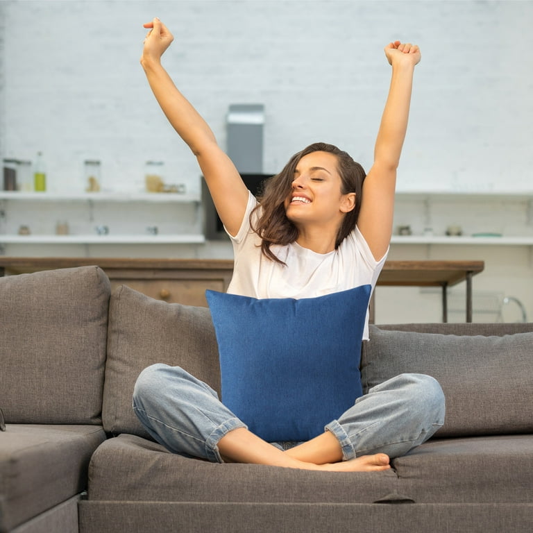 Modern Large Lumbar Pillow, Sofa Bed Support Cushion, 18x14x6