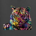 thumbnail image 5 of Wild Bobby Colorful Rainbow Siberian Tiger Animal Lover Women Graphic Tee, Charcoal, 3X-Large, 5 of 5