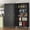 Black, variant on Polup 75" Height Metal white Storage Cabinet, Modern Tall Steel Pantry Cupboard with 2 Doors and Adjustable Shelves for Kitchen Garage and Home