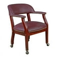 thumbnail image 2 of Regency Ivy League Captain Guest Chair with Casters in Burgundy, 2 of 5