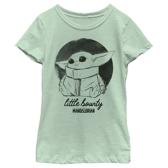 Girl's Star Wars: The Mandalorian The Child Fuzzy Eyes Graphic Tee Mint Medium