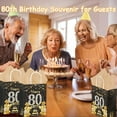 thumbnail image 6 of 50Pcs 80th Birthday Party Favors Gift Bags Bulk,Black and Gold Happy 80th Gift Candy Wrap Bags with Tissue Paper,Vintage 80th Birthday Decorations Souvenir Bag for Men Women Anniversary Supplies80th, 6 of 14