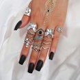 thumbnail image 1 of Conjunto de Anillos de Flores de Diamantes XWSHYW 14 Piezas, 1 of 6