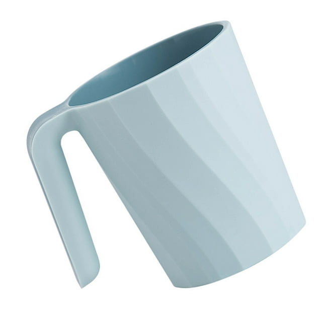 Moyic Vaso de plástico para cepillo de dientes, vaso de baño, artículos de tocador de viaje, taza de lavado, accesorios de baño antideslizantes de Juegos de accesorios de baño azul claro Moyic HA003589-01