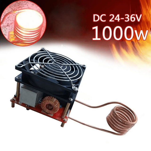 1000w ZVS Induction Heating Plate Board Kit Heater Cooker Coil Tube Diy Black