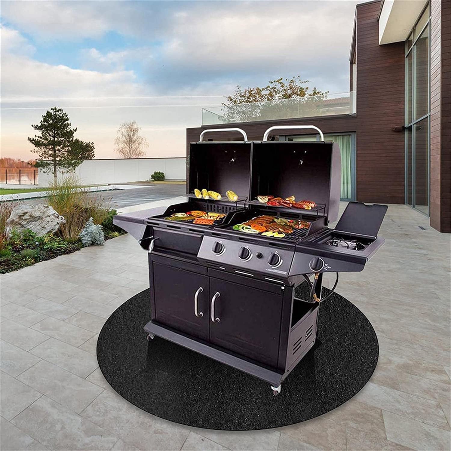XXL Grillmatte 152x122 Cm - Hitzebeständig Bis 2000°F, Wasser- & ölabweisend Für Terrasse & Balkon