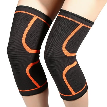 WINOMO Anti-Slip Knee Support Brace Sleeve - Compression Knee Protector For Running, Hiking, Sports, Size M (Black)