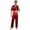 Red, variant on Kureaily Men‘s Satin Silk Button Down Pajamas Sets Solid Two Piece Family Sleepwear Loungewear Short Sleeve Silk Nightwear Mens Pajamas Set Shorts