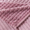 thumbnail image 6 of EMME Fleece Throw Blanket Luxury Flannel for Couch Bed Sofa Chair, Soft, Plush, Warm and Cozy Blanket with Geometric Grid Design (Purple, 50'' x 60''), 6 of 8