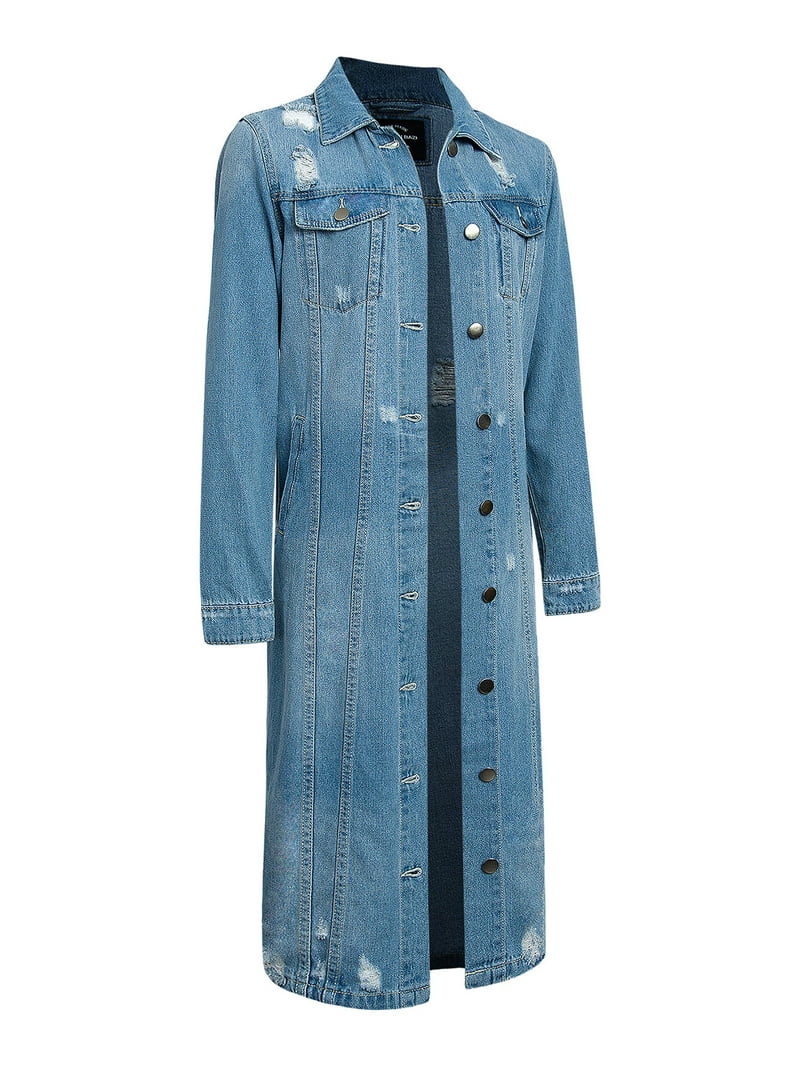 【AMERI】FAKE LAYERED DENIM LONG COAT Ameri（アメリ）の「FAKE LAYERED DENIM LONG COAT（デニム