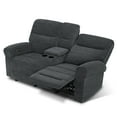 thumbnail image 5 of MCombo 78.3" Wall Hugger Power Loveseat Recliner Sofa with Console, Reclining Loveseat with USB Ports, Cup Holders, for Small Spaces Living Room RV, Fabric PR635M2 (Dark Grey), 5 of 10