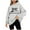 Gray, variant on Lolmot Halloween Sweatshirts for Women 1692 They Missed One Hooded Sweatshirt Vintage Casual Loose Funny Letter Long Sleeve Pullover Tops