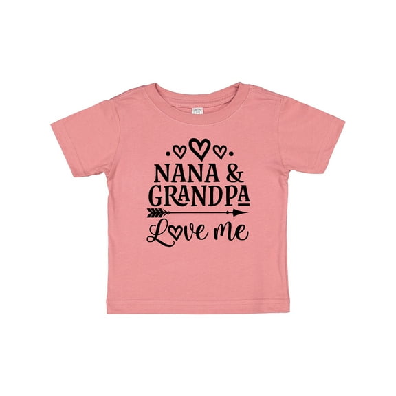 Inktastic Nana and Grandpa Love Me Girls Baby T-Shirt