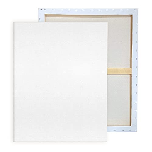Toile Ronde de 40 Cm, Panneau de Toile de Peinture Vierge à 4 Couches