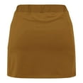thumbnail image 4 of ZACPNCV Girl's Skorts Tummy Control Skorts Dressy Casual High Waist Athletic Shorts Skirts Brown 8-9 Years, 4 of 7
