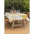 thumbnail image 3 of Outdoor Tablecloth with Umbrella Hole for Patio/Picnic/Party/Camping, Coastal Shell Yellow Waterproof Table Cloth Rectangle Table Cover Washable, Summer Ocean Shell Beach (60"x 102"), 3 of 9