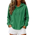 thumbnail image 2 of Green Sweatshirt for Women Hoodies Pullover Casual Thin Sweatshirts with Pockets Loose Fit Long Sleeve Hoody Sweatshirt, 2 of 6