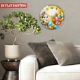 thumbnail image 5 of Decorative Clocks： Spring Time Easter Bunny Sunrise Decorative  Glass Wall Clock ，Round Rabbit  Wall Clock for Homes, Bars, Offices, Man Caves, Garages, And Living Rooms. Also Makes A Great Gift. Sty, 5 of 8