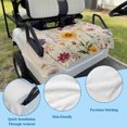 thumbnail image 5 of Botanical Floral Golf Cart Seat Covers, Retro Purple Pink Yellow Wildflowers Golf Cart Seat Towel Cover for 2/4 Seater Bench Seats, Breathable Washable Dust & Sun Protection Seats Blanket 51''x31'', 5 of 9