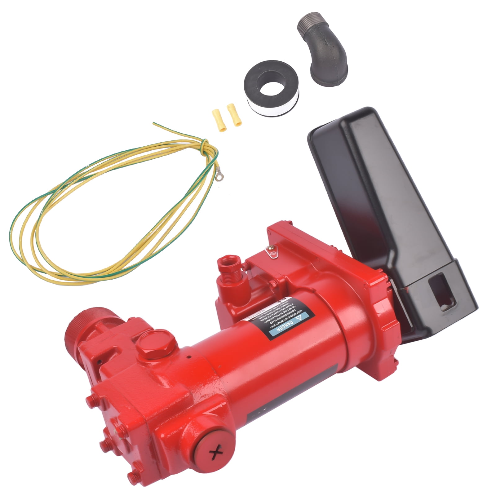Mustrod Heavy Duty Fuel Transfer Pump 115V 15GPM for Gas Gasoline Kerosene Diesel Truck Tractor Red