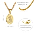 thumbnail image 4 of APSVO Gold Saint St Thomas Necklaces for Men Boys Stainless Steel Medal Pendant Chain Christian Religious Catholic Birthday First Communion Graduation Fathers Day Jewelry Gifts Teen Him Dad Kids, 4 of 5