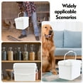 thumbnail image 7 of Lesbin 4 Pcs 5 Gallon Plastic Rectangular Bucket Pail with Snap Lid, Square Food Bucket Pail Container with Handle, White, 7 of 7