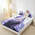 thumbnail image 4 of Feelyou Cute Purple Girl Twin Sheet Sets, Tokyo Anime Princess Bedding, 3pcs, 4 of 7