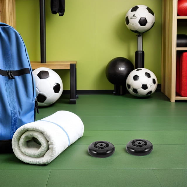 BEADCEST 4Ud Plásticas Para Gimnasio Rodillos De Repuesto Equipos De Ejercicio Portátiles Color Negro