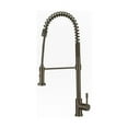 thumbnail image 2 of Waterhaus Lead Free, Solid Stainless Steel Commerical Single-Hole Faucet with Flexible Pull Down Spray Head, Swivel Spout Support Bar and Solid Lever Handle - Brushed Stainless Steel, 2 of 2