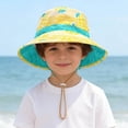 thumbnail image 3 of Xfvqtps Kids Summer Sun Hat Boys Girls Bucket Hat Adjustable Strap Wide Brim Beach Breathable Sun Protection Hat, 3 of 9