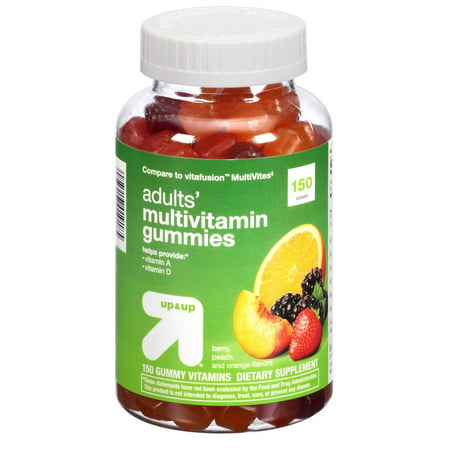 Seulement 1 Gummy multivitamines PACK Up & Up Adult Comparer à saveur de fruits VitaFusion Multivites 150 Ct.