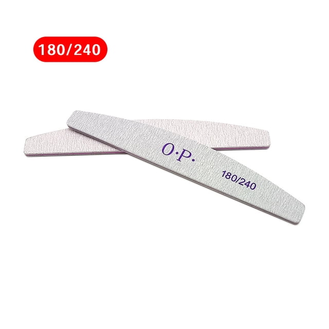 Limas de uñas profesionales, limas de uñas de grano 180/240 para uñas acrílicas, 12 piezas de lima de uñas de grano fino, herramientas de manicura, limas de uñas gruesas (grano 180/240)