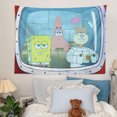 thumbnail image 3 of Cute Dormitory Room Decoration Tapestry SpongeBob SquarePants Octopus Brother Hanging Paintings  Dormitory Wall Covering Cloth, 3 of 5